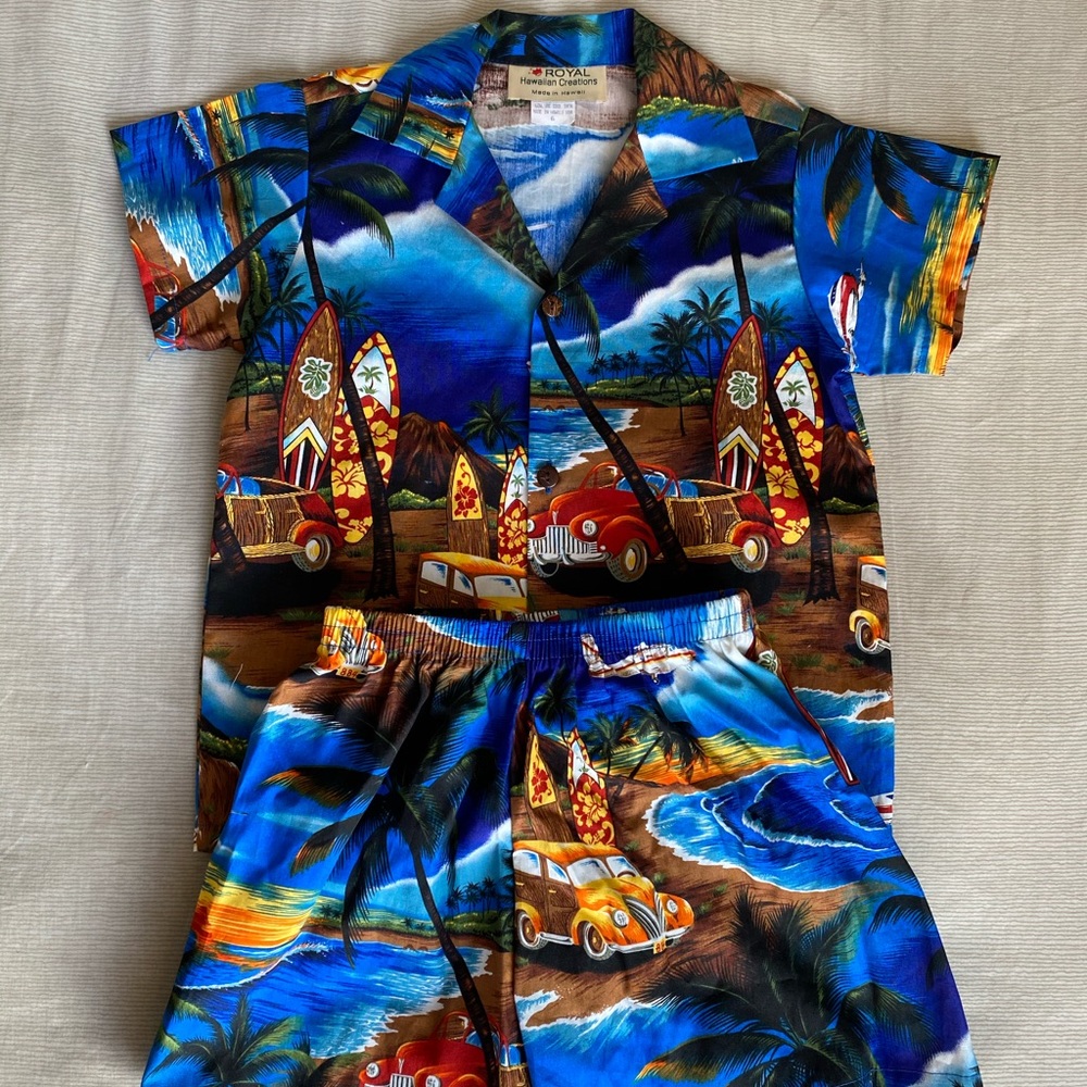 Hawaiian shirt & short for boys